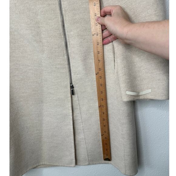 S Max Mara Tan Long Sleeve Front Zip Hooded Wool Angora Shacket 8 - Picture 16 of 16